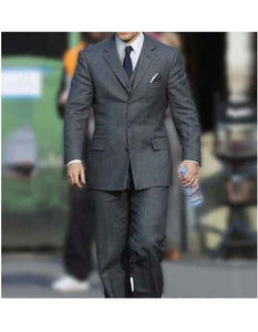 Men's Henry Cavill Three Button Light Grey Suit