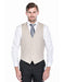 Men's Tan Classic Fit 5 Button  Fully Lined Vest
