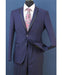 Men'S Midnight Blue Two Toned And Fashion Trim Lapel Wedding / Prom / Homecoming Tuxedo Vested 3 Pieces