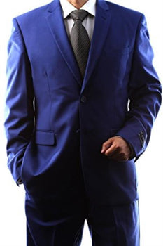 Slim Fit 2 Button Dark Navy Blue Suit For Men Under $100