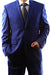Slim Fit  2 Button Dark Navy Blue Suit For Men Under $100