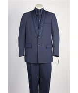 Men's 3 Piece Vested 2 Button Shawl Lapel