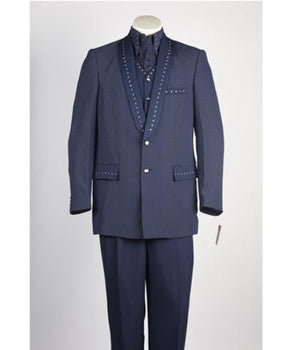 Men's 3 Piece Vested 2 Button Shawl Lapel