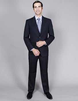 Giorgio Fiorelli Suit Men's Classic stripe Authentic Giorgio Fiorelli Brand suits Flat Front Pant
