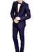 Men's Navy Peak Lapel 1 Button Slim Fit Tuxedo