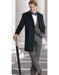 Men's Navy 3 Buttons  Long Jacket Modern Fit Overcoat