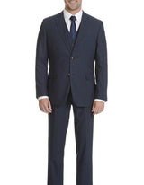 Brand: Caravelli Collezione Suit - Caravelli Suit - Caravelli italy Caravelli Men's Modern Fit Suits 3 Piece Vested Dark Blue Suit