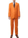 Men's 2 Button Orange Regular Fit Suit