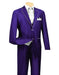Men's  5 Piece Purple 2 Button Side Vents Suit