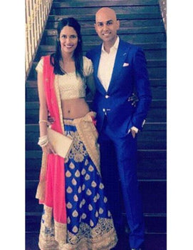 Men's Peak Lapel Royal Blue Dress Suits for Men