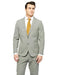 West End Men'S Checked Pattern Young Look Sand Slim Fit Suit
