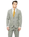 West End Men'S Checked Pattern Young Look Sand Slim Fit Suit