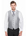Men's Silver Shark-skin Five Button Classic Fit Vest