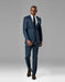 Men's Slate Blue best Suit buy one get one suits free slim vested Suit