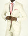Men's Pick Stitched 2 Button Slim Fit Skinny Stone Suit