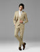 Men's Tan best Suit buy one get one suits free sharkskin Suit