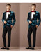 Alberto Narodni Dark Teal Blue Velvet Fabric Dinner Jacket (Greenish Blue) Fashion Tuxedo For Men