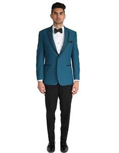 Fashion Tuxedo For Men Teal Blue