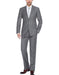 Men's windowpane plaid slim fit two piece Grey suit