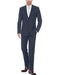 Men's windowpane plaid Dark navy slim fit two piece suit