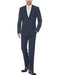 Men's windowpane plaid Dark navy slim fit two piece suit