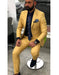 Men's Yellow Buttons Closure  Besom Chest Pocket Jacket