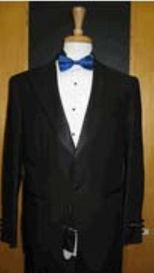 Single Button Peak Lapel Black Tuxedo