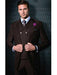 3 Piece Suit Vested 1 Button Suit Wide Leg Pants Big Peak Lapel 100% Wool Full Cut  Vest Burgundy ~ Wine ~ Maroon   Burgundy Suit