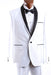 Men'S 1 Button All White Suit For Men 3 Pcs Vested Slim Fit Fashion Tuxedo For Men