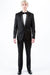 Men's 1 Button Shawl Lapel Wool Tuxedo Black Slim Fit  Suit