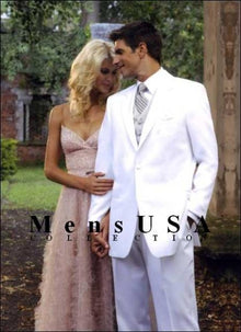 Classic 1 Button White Dress  Fashion Tuxedo For Men