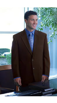 Single Breasted 2 Button Solid Brown Cheap Priced Unique Fashion Designer Men'S Dress Blazers Sale