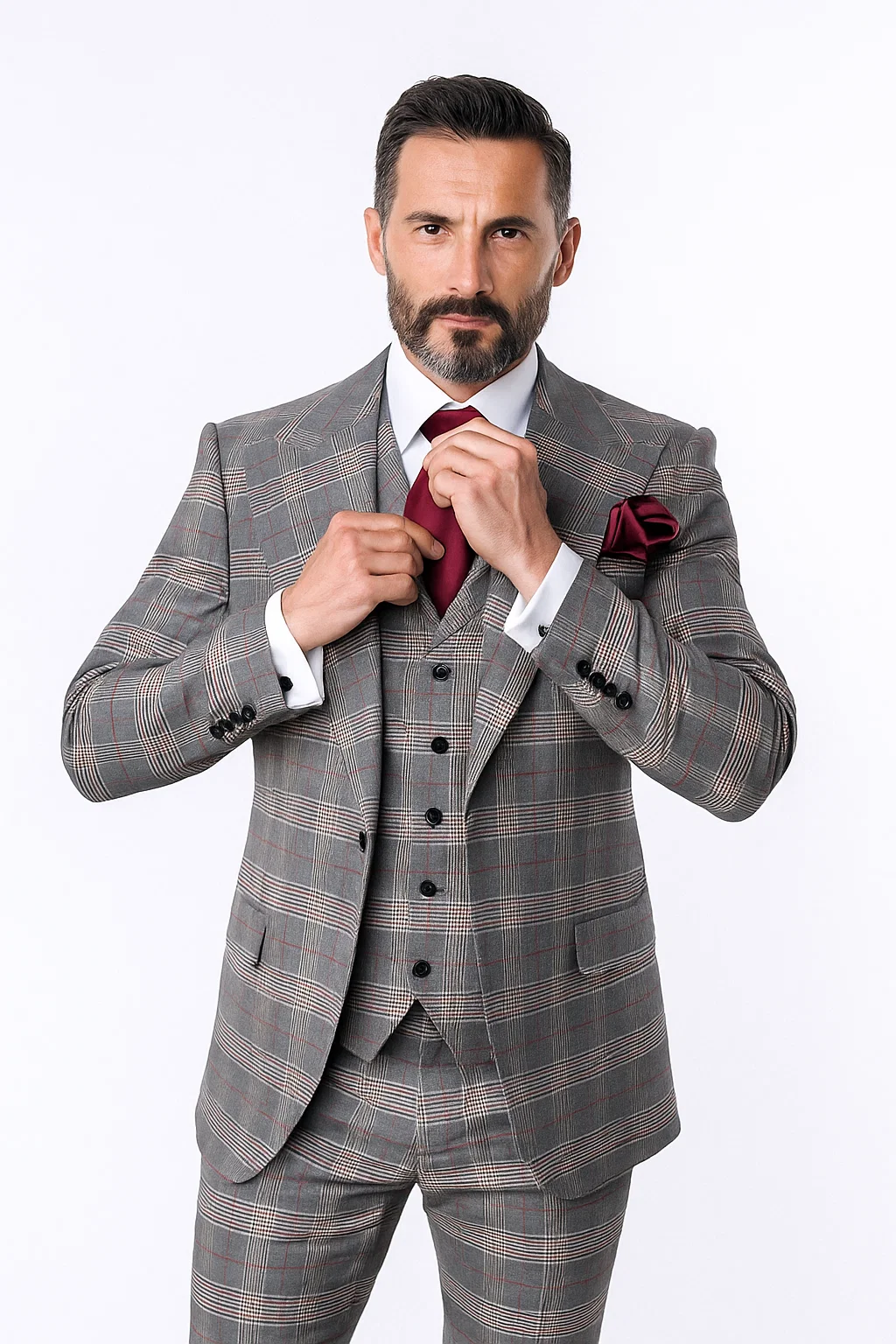 Classic Fit Single Breast Lapel Vest by Rossiman