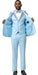 Sky Blue Prom Tuxedo - Perfect Wedding Suit Vested Rhinestone sequin Lapelled