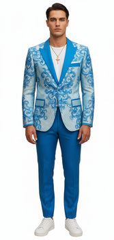 Mens Suit Sky Blue