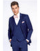 Men's Slate Blue Slim Fit Vest Suit