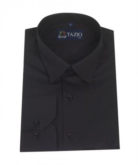 Affordable Clearance Cheap Mens Dress Shirt Sale Online Trendy - Black Dress Shirt Men's Slim Fit