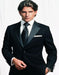 Black Tapered Tuxedo 2 Button Tuxedo Wool For Men