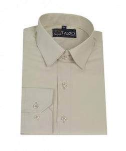 Affordable Clearance Cheap Mens Dress Shirt Sale Online Trendy - Slim Fit Cream Men's Dress Shirt