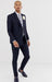 Slim Fit Double Breasted suit 4 buttons Style Comes In Black Or Charcoal Plaid or Navy or Indigo Pla
