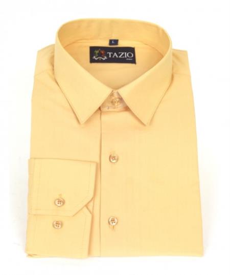 Affordable Clearance Cheap Mens Dress Shirt Sale Online Trendy - Slim Fit - Peach Men's Dress Shirt