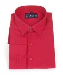 Affordable Clearance Cheap Mens Dress Shirt Sale Online Trendy - Slim Fit Red Men's Dress Shirt