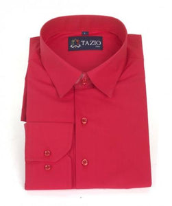 Affordable Clearance Cheap Mens Dress Shirt Sale Online Trendy - Slim Fit Red Men's Dress Shirt