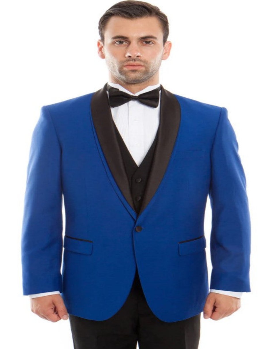 Blue Prom Suit - Blue 4 Button Homecoming Outfits For Guys Blue main image 0
