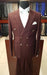 Slim Fitted Cut Mens Double Breasted Blazer - Brown Double Breasted Sport Coat