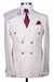 Slim Fitted Cut Mens Double Breasted Blazer - Off-white Double Breasted Sport Coat