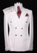 Slim Fitted Cut Mens Double Breasted Blazer - White Double Breasted Sport Coat