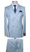 Slim Fitted Cut Mens Light Steel Blue Double Breasted Blazers - Double Breasted Sport Coat