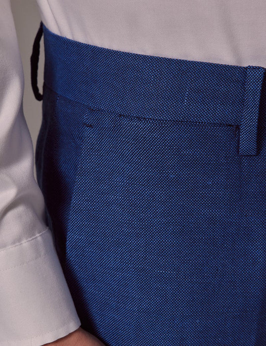 Mens Linen Suit For Beach Wedding - Summer Suit in Royal Blue Slim Fit