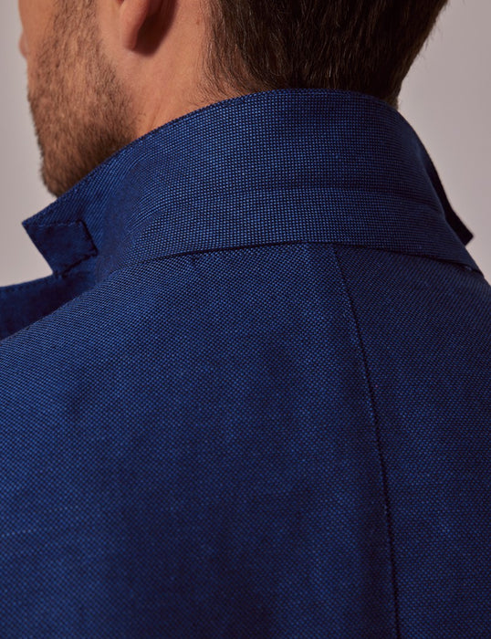 Mens Linen Suit For Beach Wedding - Summer Suit in Royal Blue Slim Fit